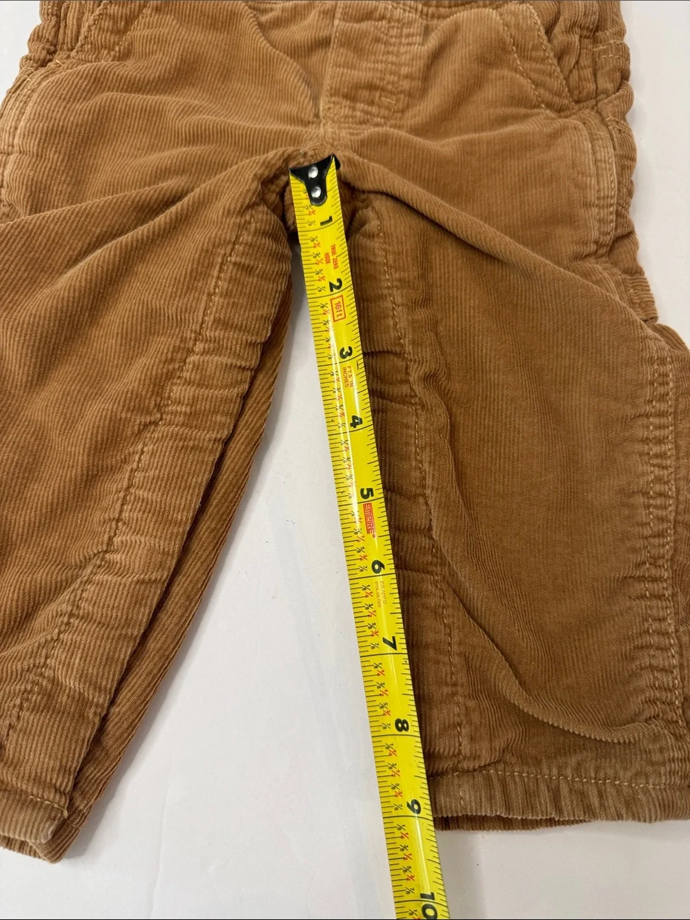OshKosh B'gosh Tan Corduroy Fleece Lined Kids Overalls- size 12mo